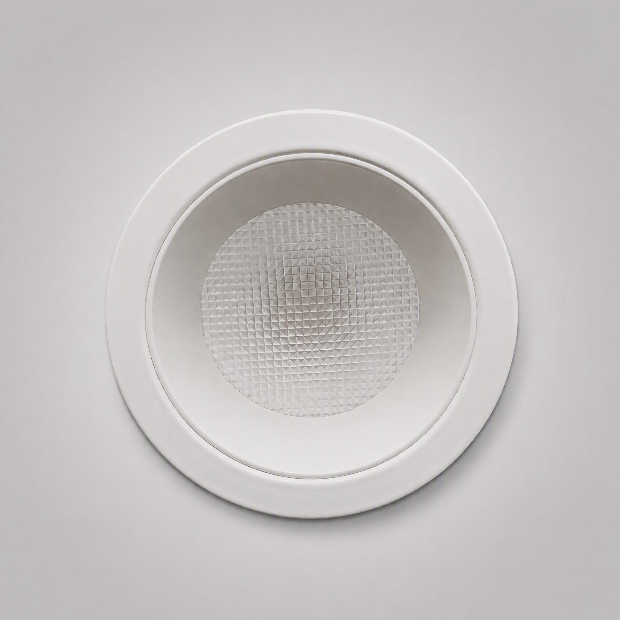 Origin Deep LED downlight — front view with white inner ring